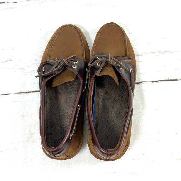Sperry Top Sider Boat Shoes Men’s 13M Brown Leather Slip On - Picture 9 of 12